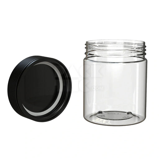 18.5oz 550cc spiral cr xl container clear natural black cap 60 count