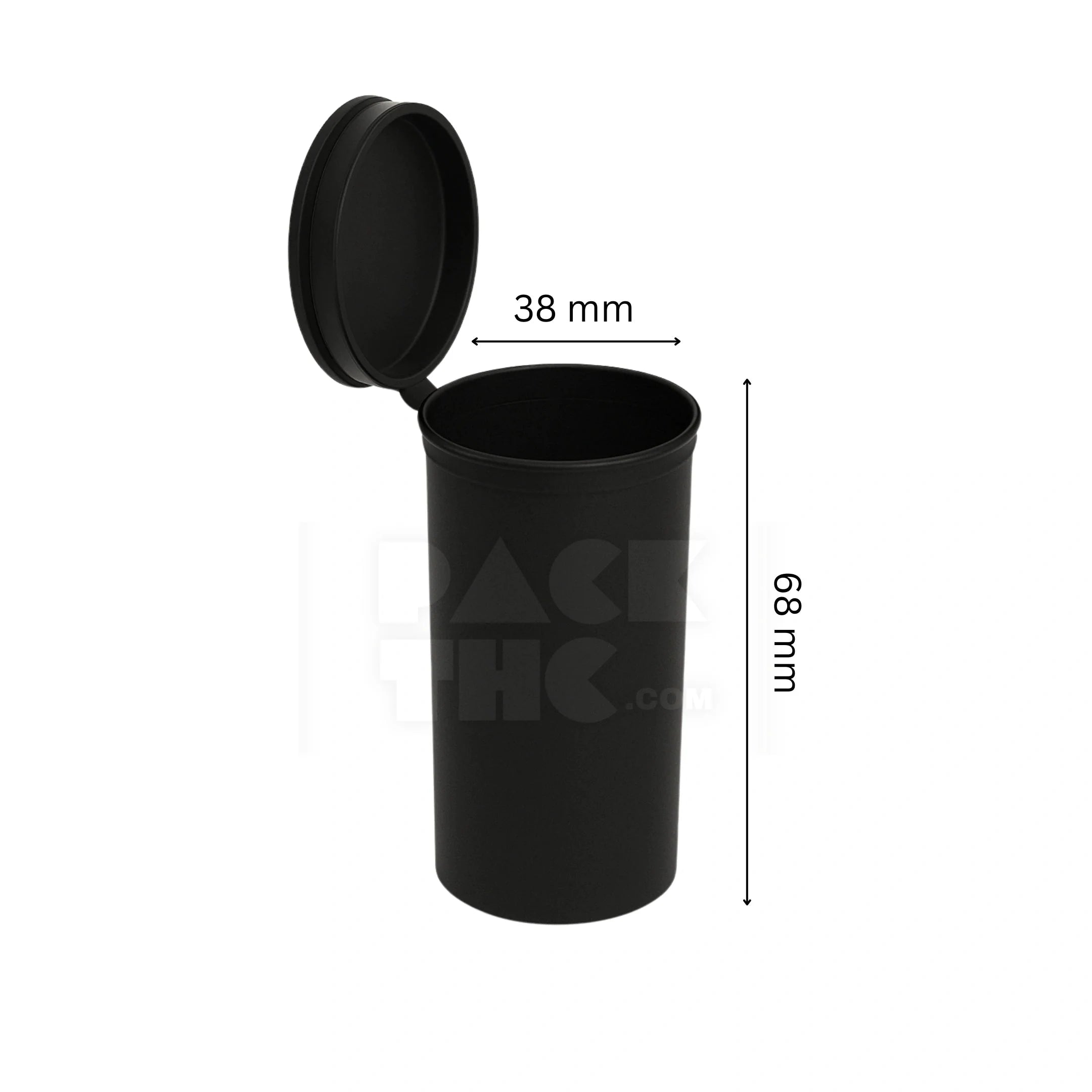19 dram pop top vial 1 8oz black