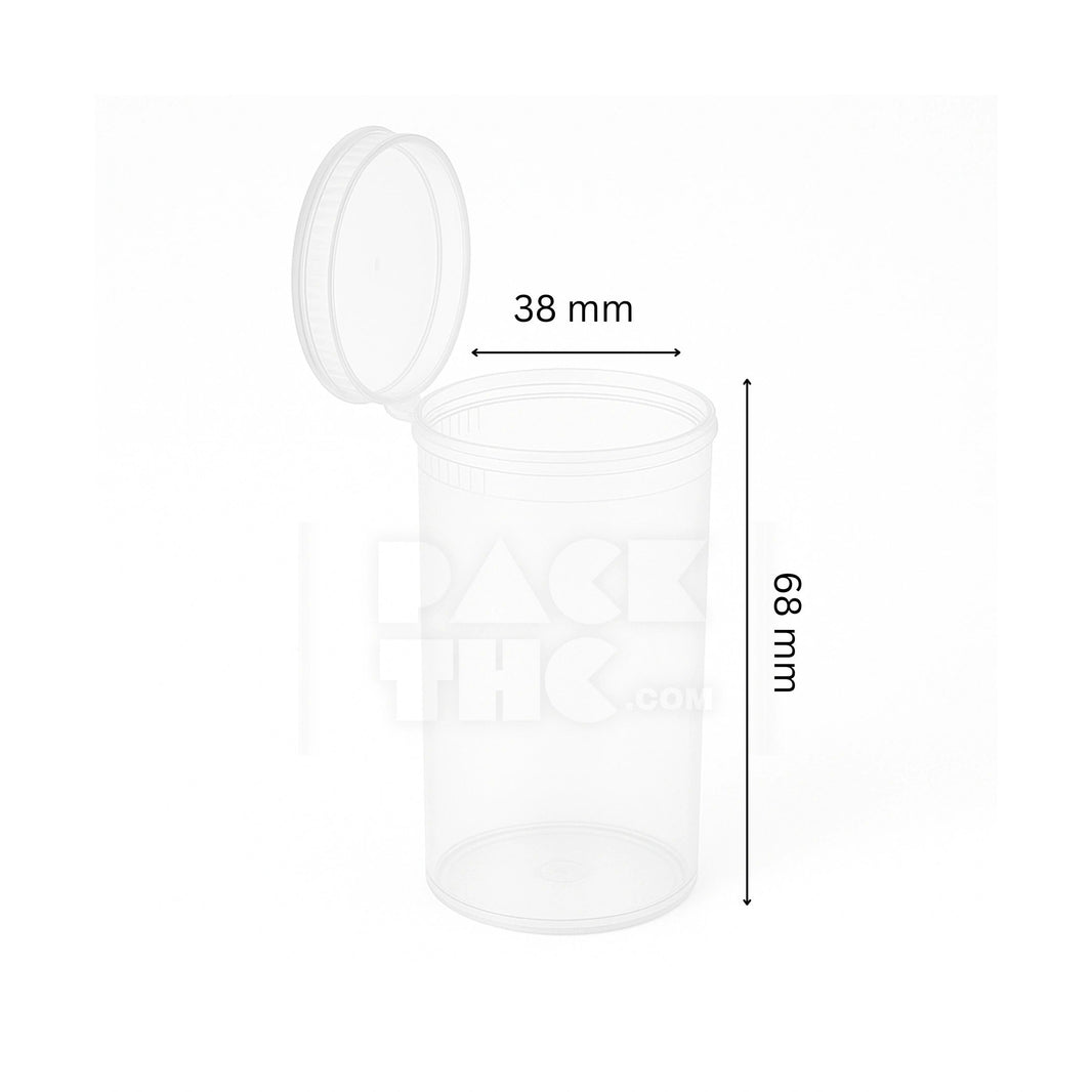 image 19 DRAM POP TOP VIAL - 1/8OZ - CLEAR | Airtight Jar | PackTHC - (225)
