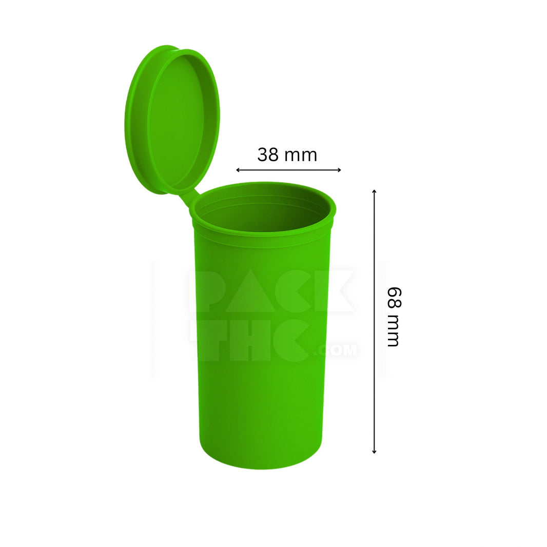 image 19 DRAM POP TOP VIAL - 1/8OZ - GREEN | Airtight Jar | PackTHC - (225)