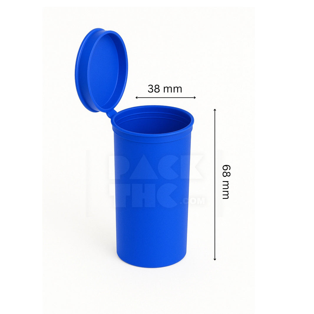 image 19 DRAM POP TOP VIAL - 1/8OZ - ROYAL BLUE | Airtight Jar | PackTHC - (225)
