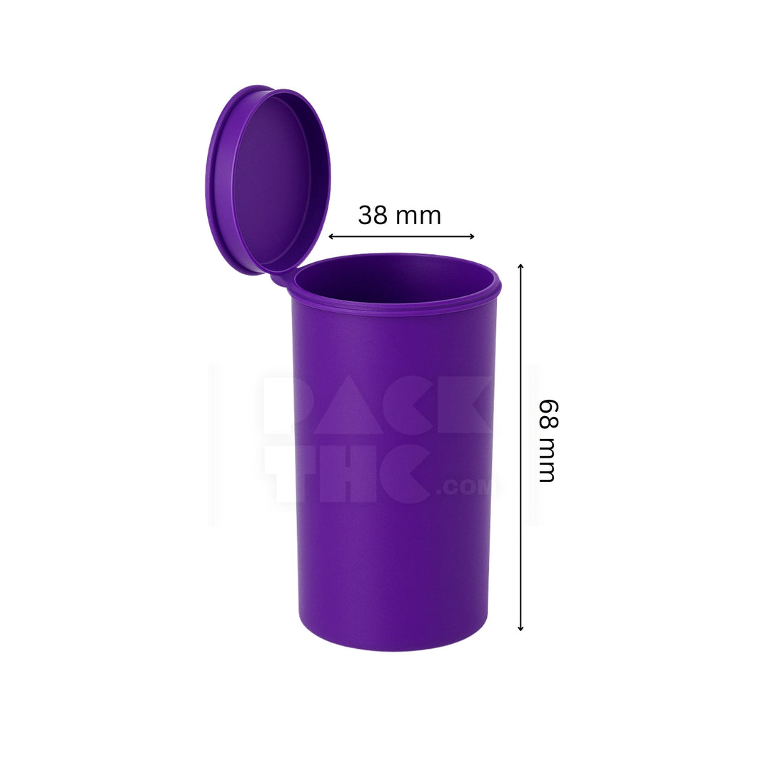 image 19 DRAM POP TOP VIAL - 1/8OZ - PURPLE | Airtight Jar | PackTHC - (225)