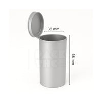 19 dram pop top vial 1 8oz silver