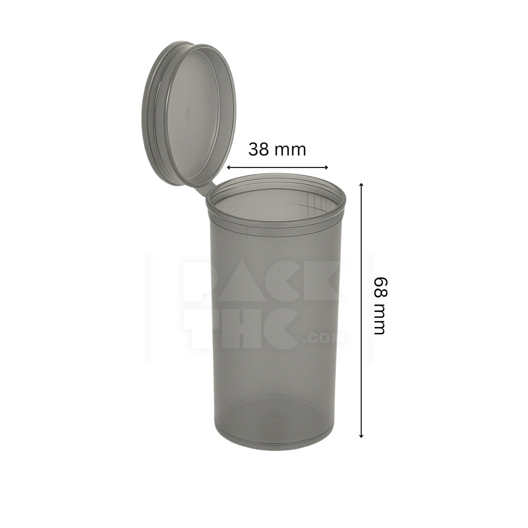 image 19 DRAM POP TOP VIAL - 1/8OZ - SMOKE | Airtight Jar | PackTHC - (225)
