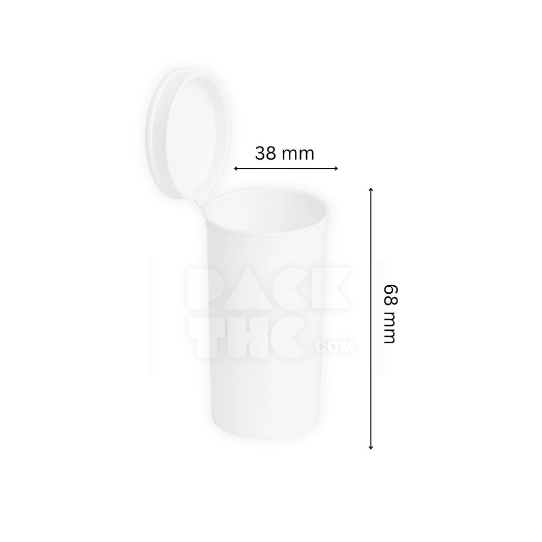 image 19 DRAM POP TOP VIAL - 1/8OZ - WHITE | Airtight Jar | PackTHC - (225)