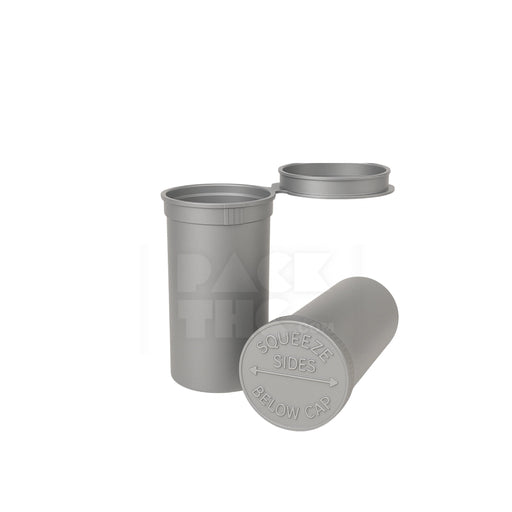 19 DRAM POP TOP VIAL - 1/8OZ - SILVER - (225 COUNT) Pack THC