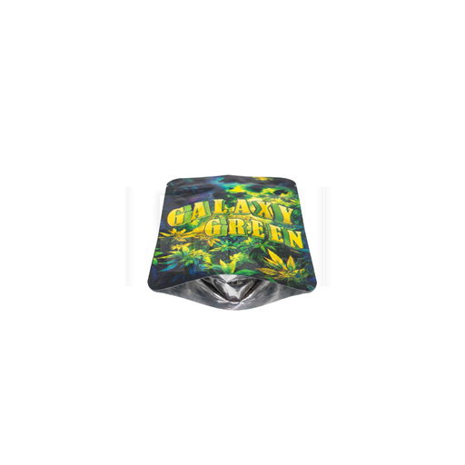 1 Grams Galaxy Green Mylar Bag