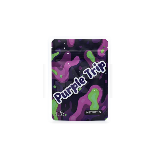 1 Grams Purple Trip Mylar Bag