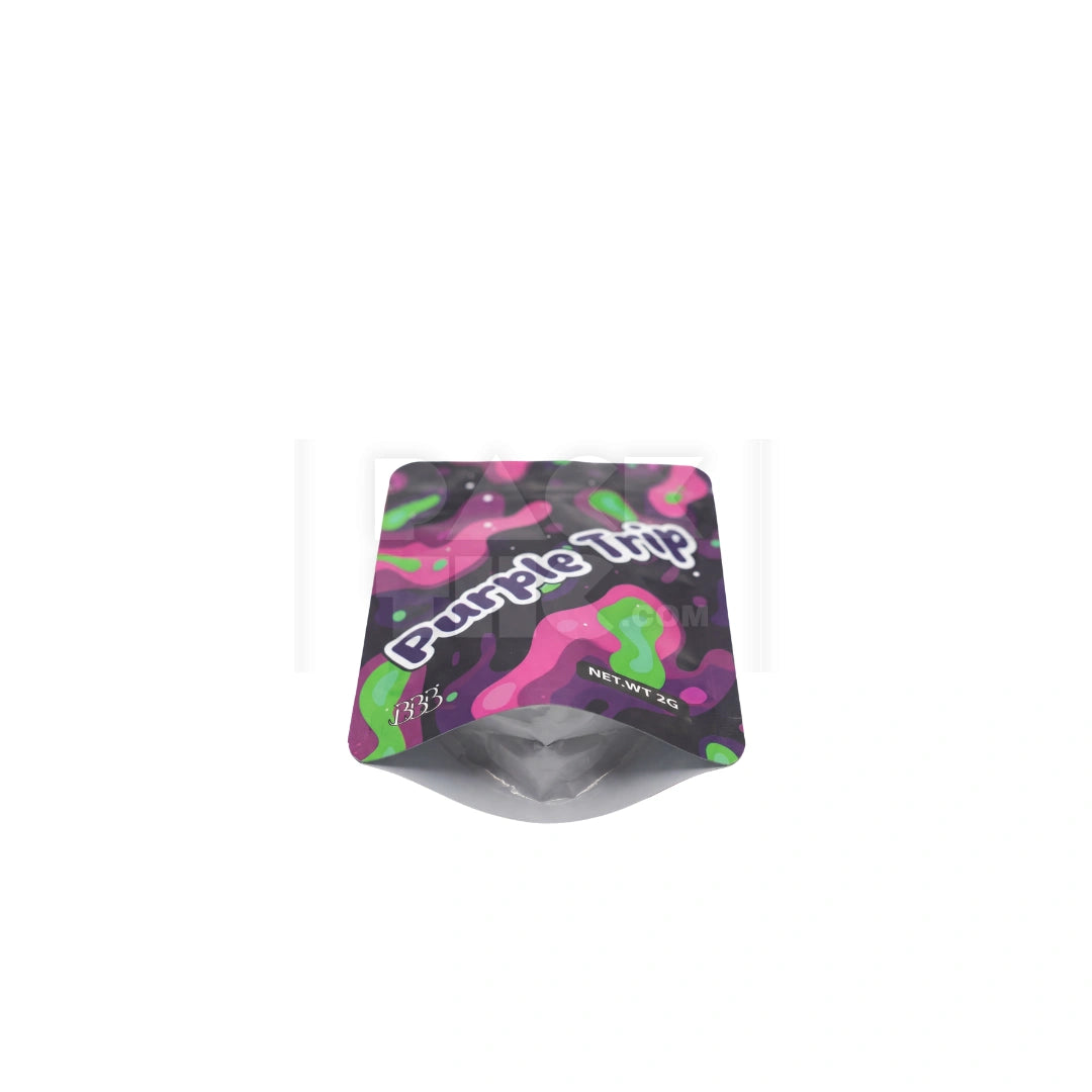 1 Grams Purple Trip Mylar Bag (100 Count)