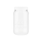 1 2 gallon clear pet wide mouth jar clear white lid