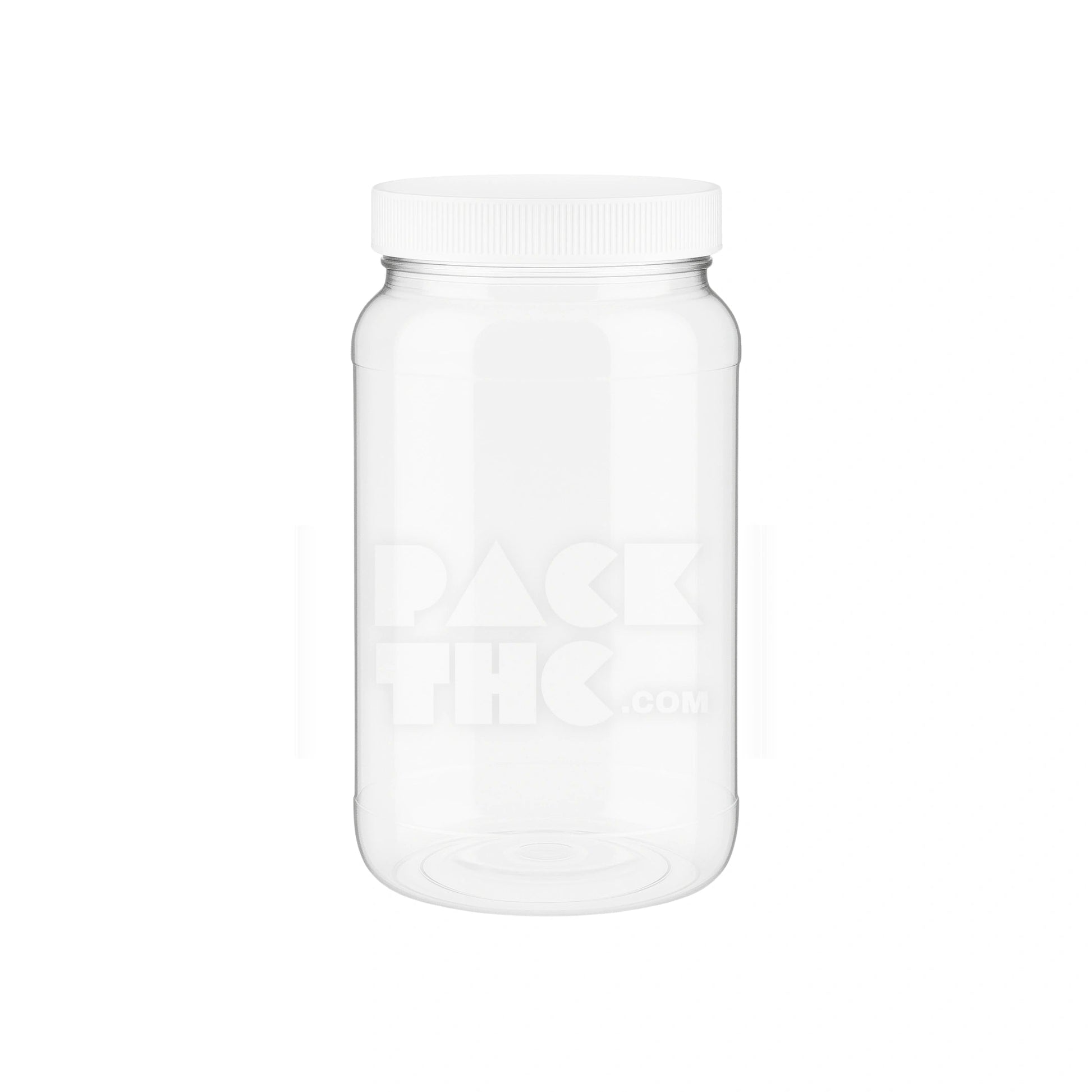 1 2 gallon clear pet wide mouth jar clear white lid