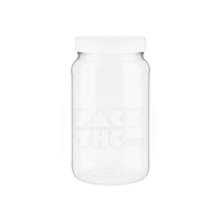 1 2 gallon clear pet wide mouth jar clear white lid