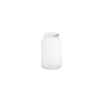 1 2 gallon clear pet wide mouth jar clear white lid