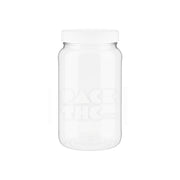 1 2 gallon clear pet wide mouth jar clear white lid