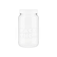 1 2 gallon clear pet wide mouth jar clear white lid