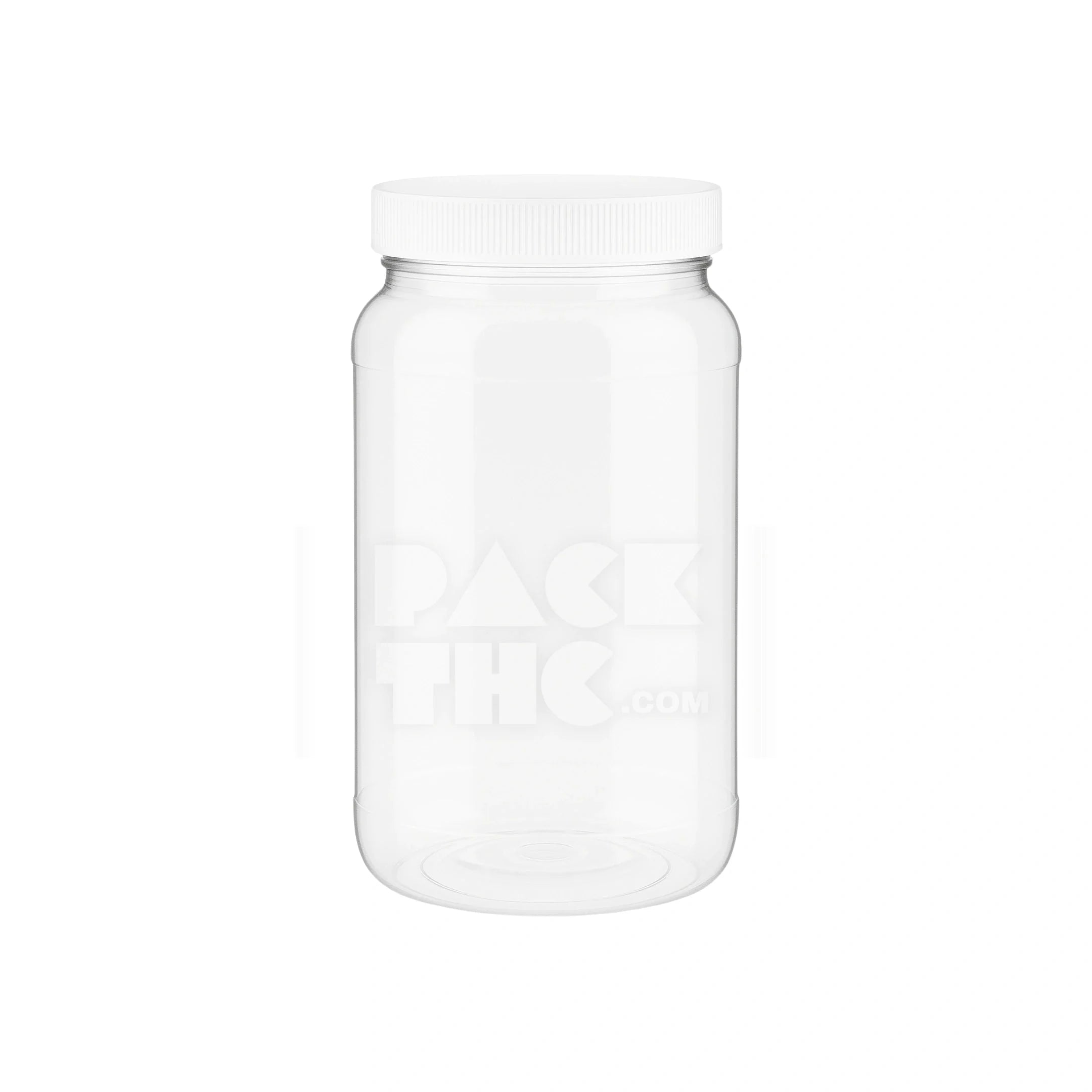 1 2 gallon clear pet wide mouth jar clear white lid