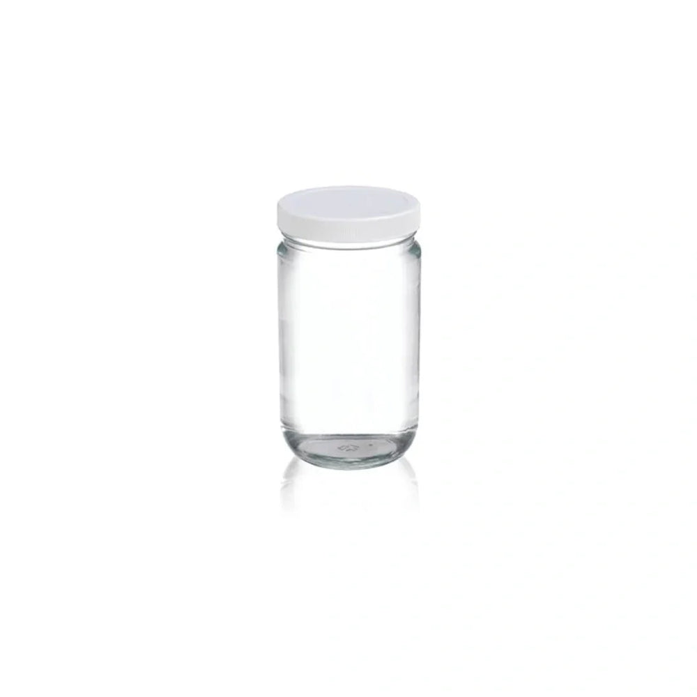 1 gallon clear pet round wide mouth plastic jar clear with white lid