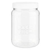 1 gallon clear pet wide mouth jar clear white lid