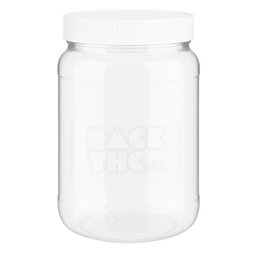 1 gallon clear pet wide mouth jar clear white lid