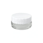 7 ml cr glass round concentrate container white lid