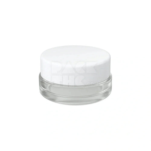 7 ml cr glass round concentrate container white lid