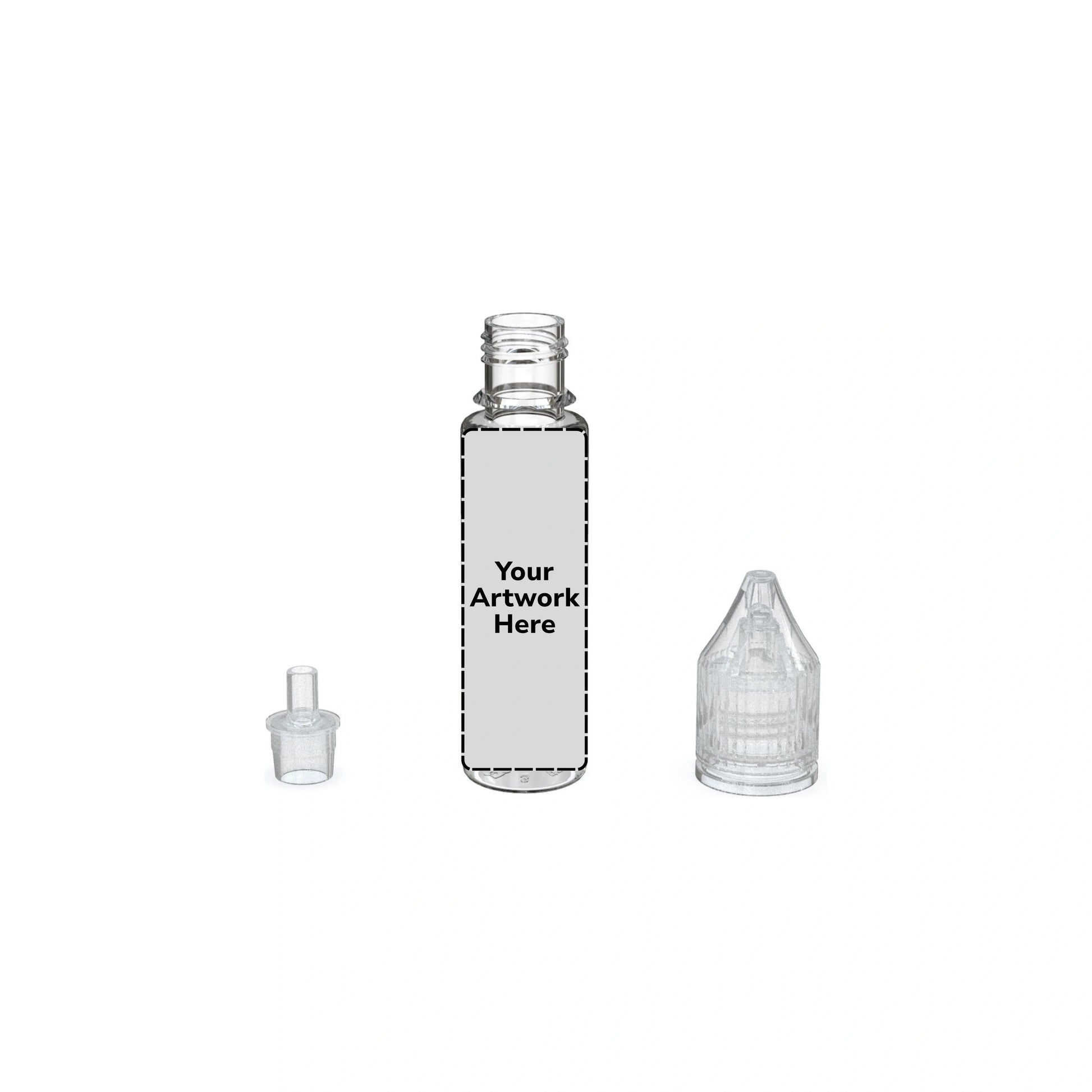 20ml unicorn bottle clear clear cap