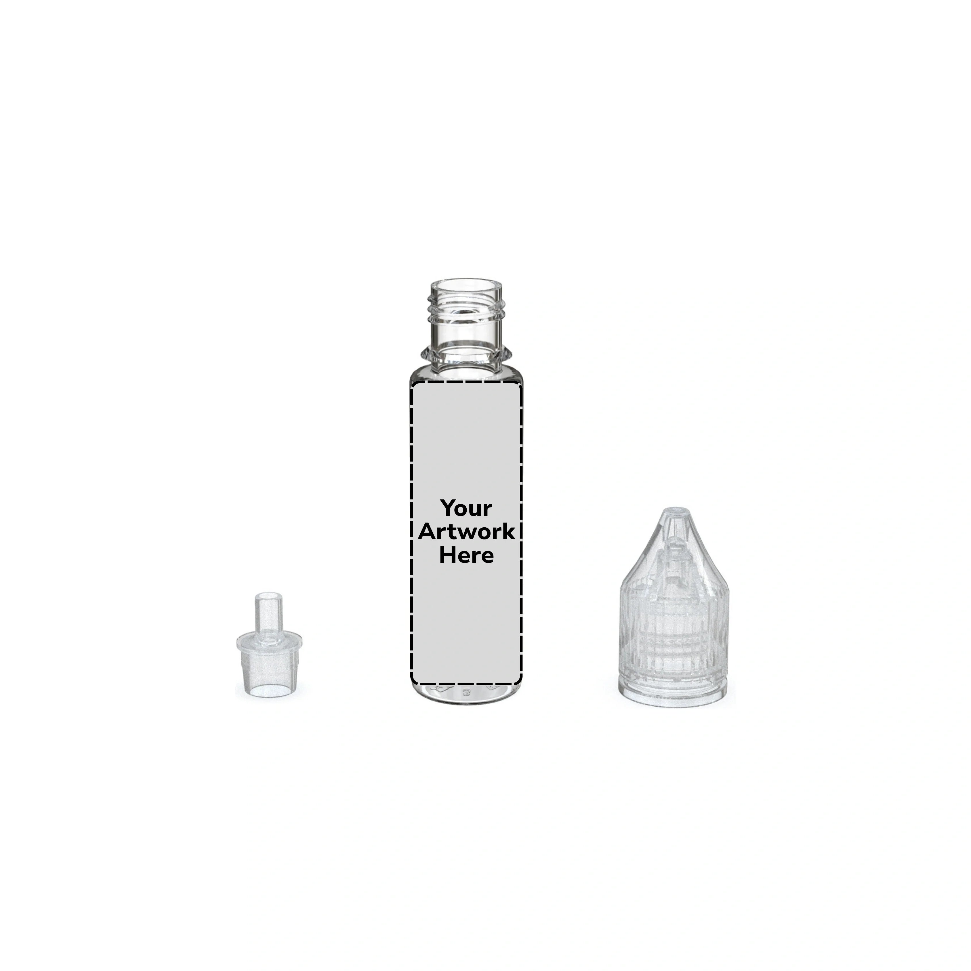 20ml unicorn bottle clear clear cap