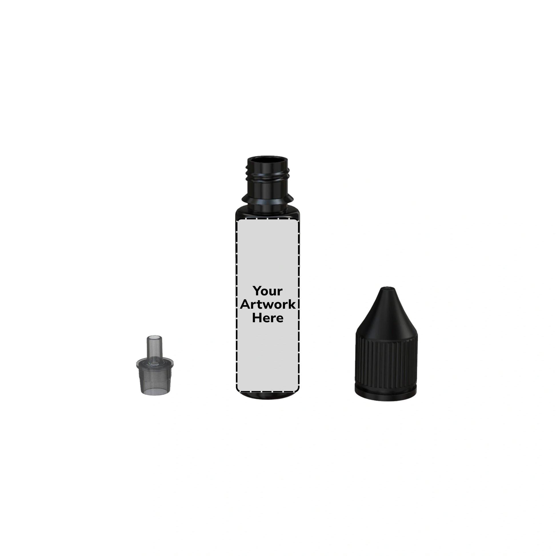 20ml unicorn bottle opaque black