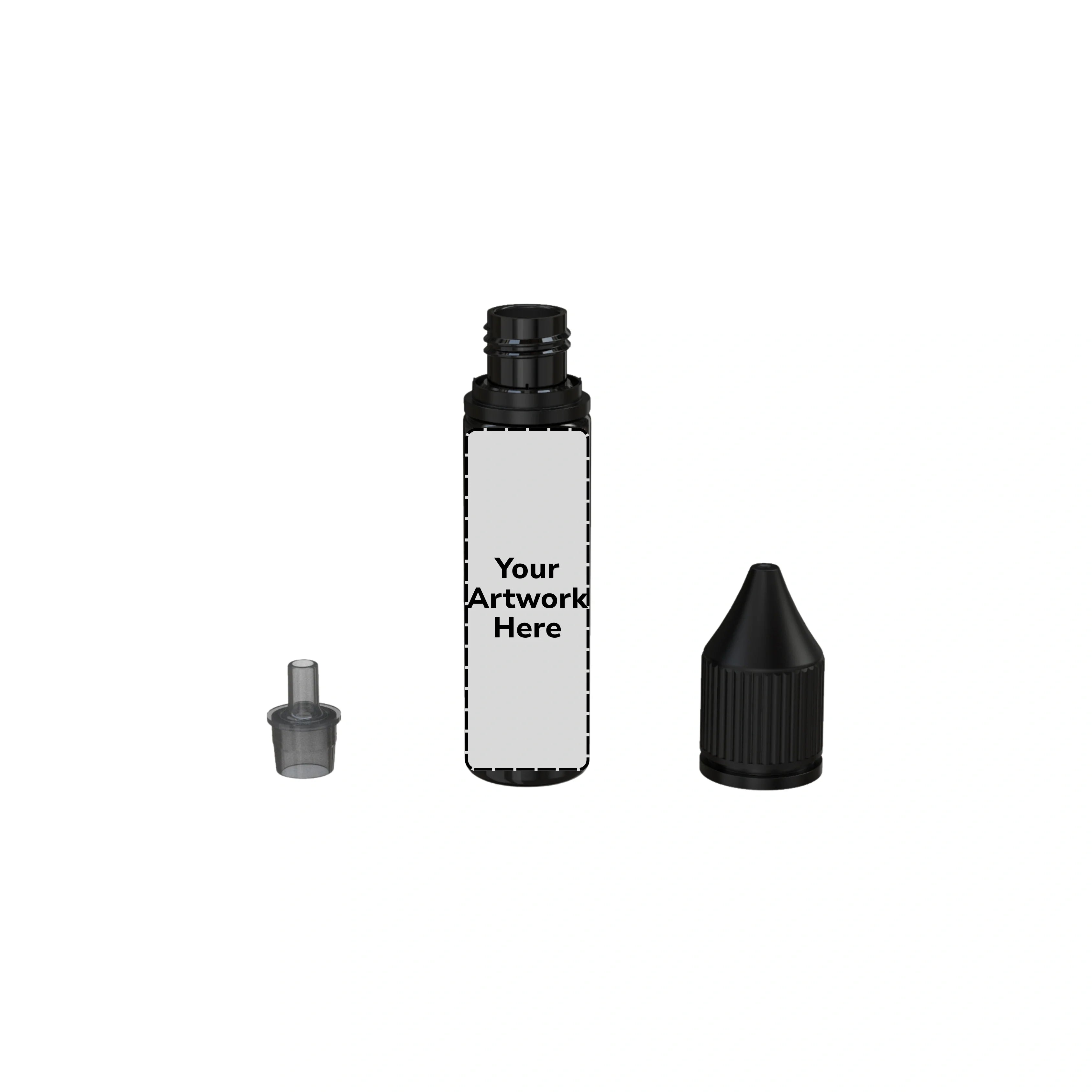 20ml unicorn bottle translucent black