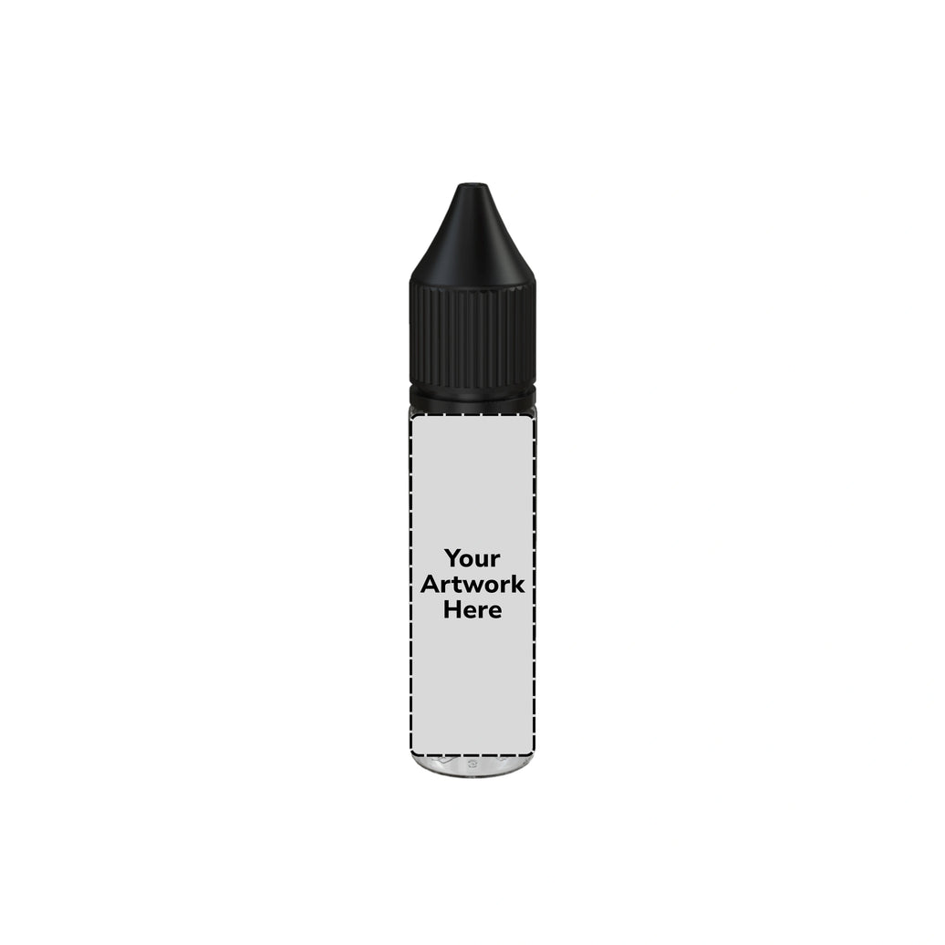 20ml unicorn bottle clear black cap