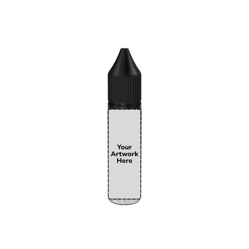20ml unicorn bottle clear black cap