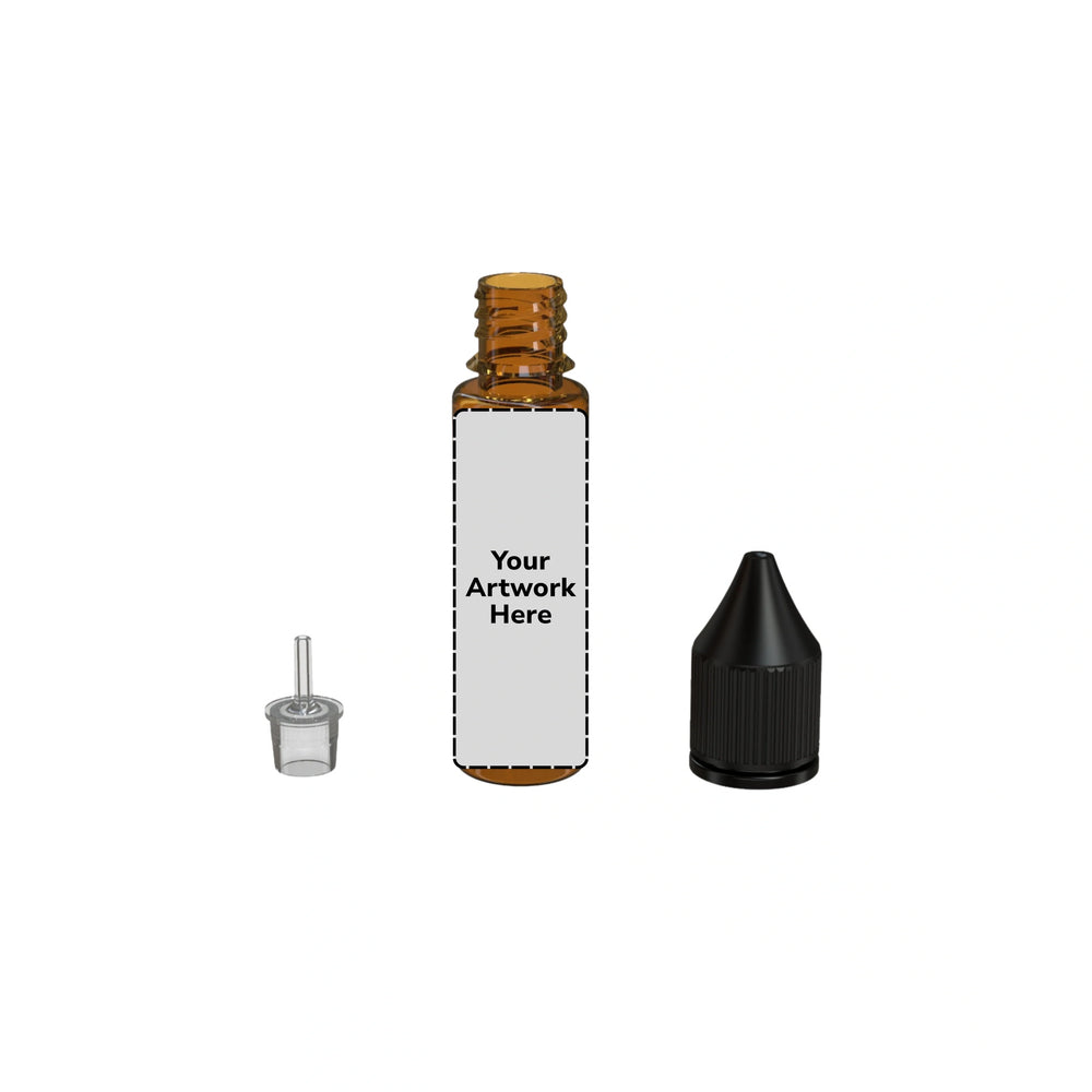 20ml v3 unicorn bottle translucent amber