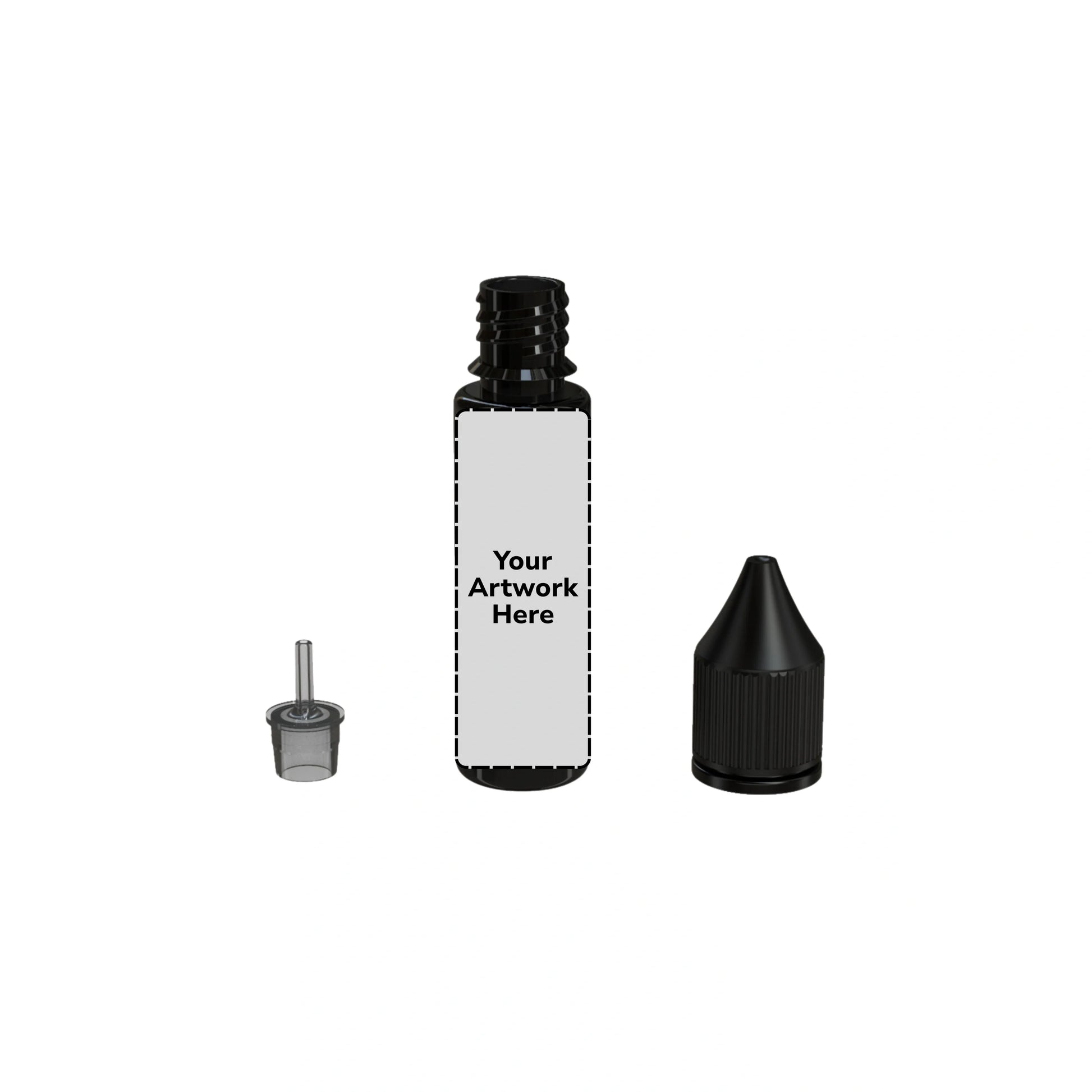 20ml v3 unicorn bottle translucent black