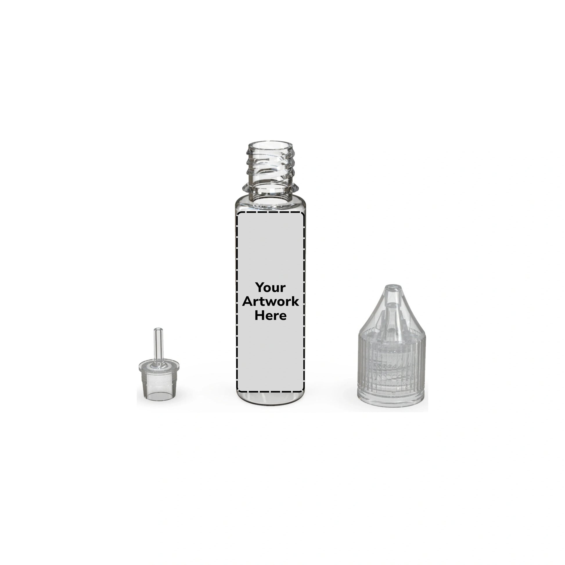 20ml v3 unicorn bottle clear clear cap
