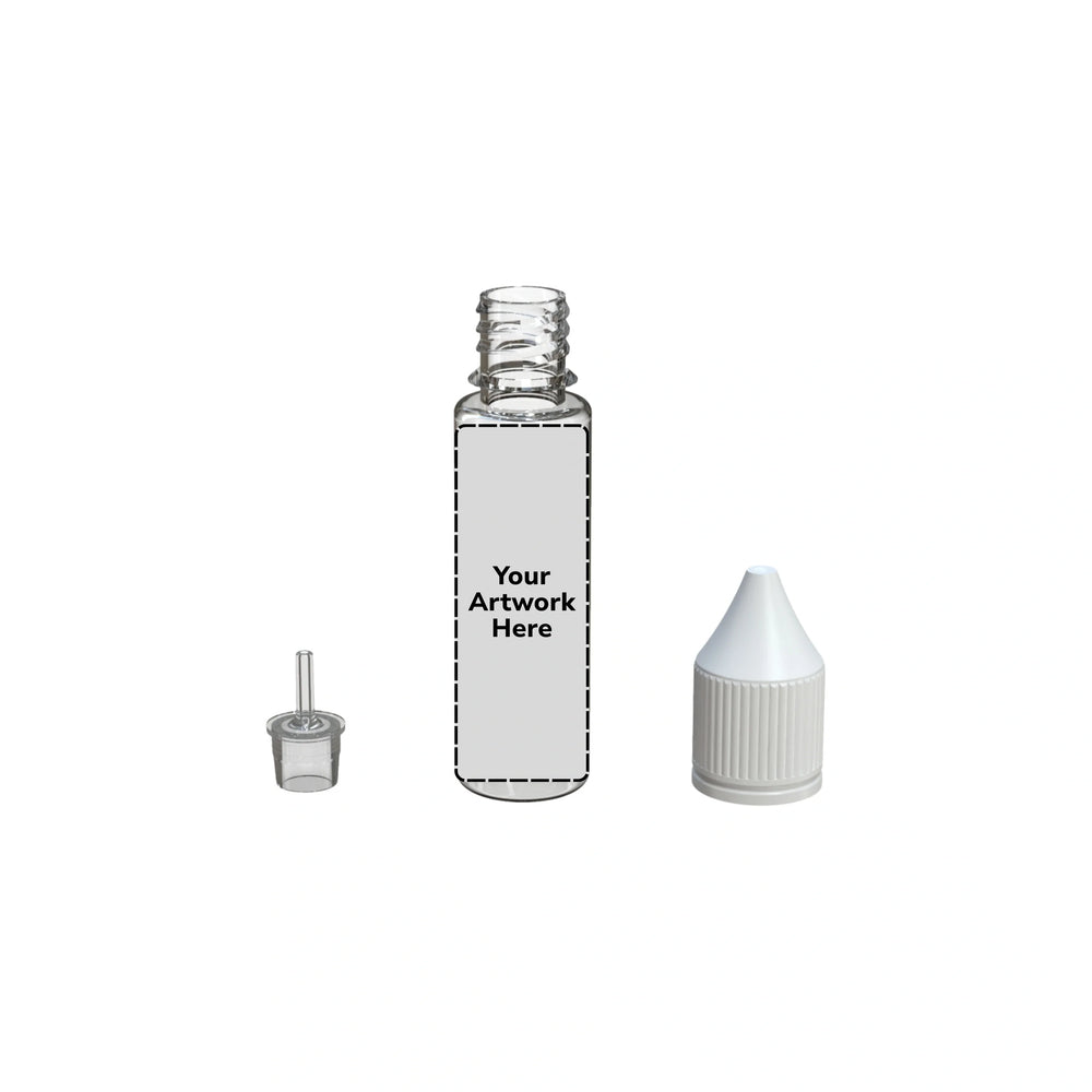 20ml v3 unicorn bottle clear white cap