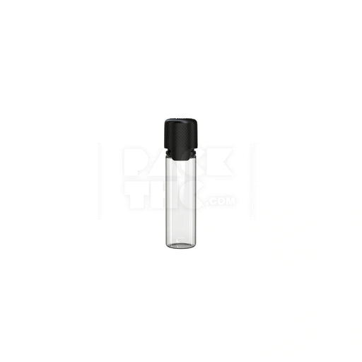 20ml aviator cr bottle with friction fit closure tamper evident break off band clear natural bottle with opaque black closure 1000 count