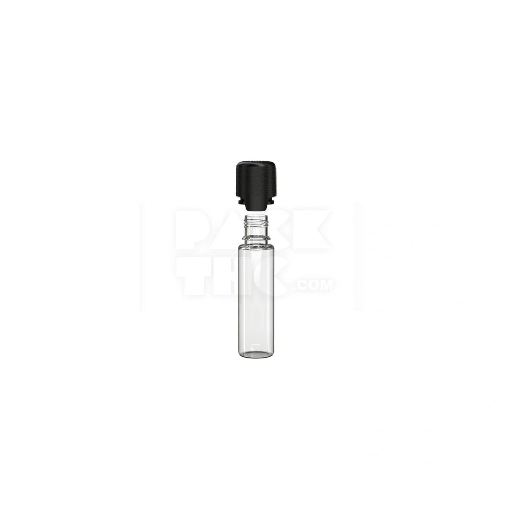 20ml aviator cr bottle with friction fit closure tamper evident break off band clear natural bottle with opaque black closure 1000 count