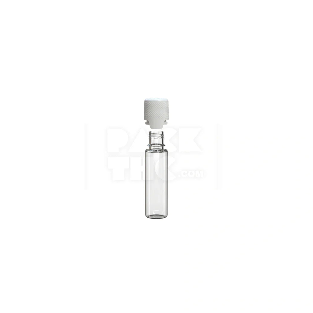 20ml aviator cr bottle with friction fit closure tamper evident break off band clear natural bottle with opaque white closure 1000 count