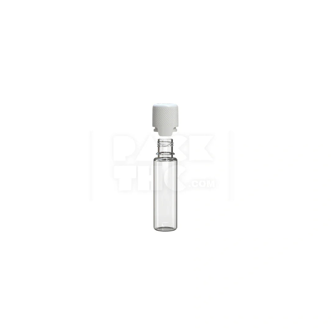 image 20ml aviator cr bottle with friction fit closure tamper evident break off band clear natural bottle with opaque white closure 1000 count