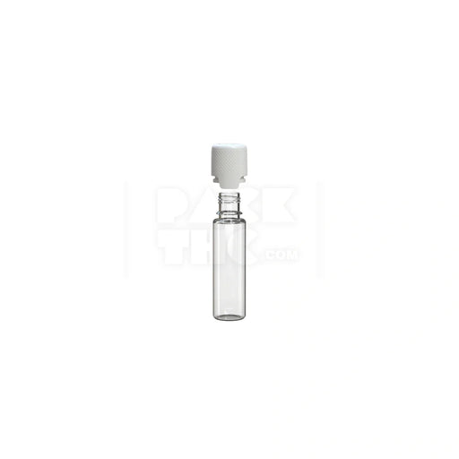 20ml aviator cr bottle with friction fit closure tamper evident break off band clear natural bottle with opaque white closure 1000 count