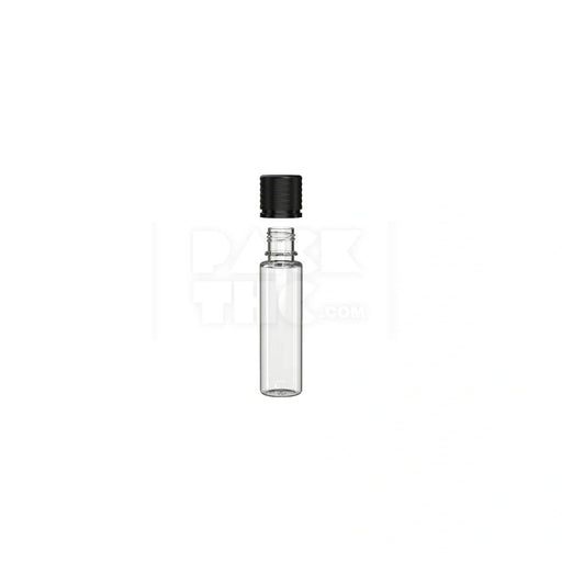 20ml spiral cr bottle clear natural black cap 1000 count