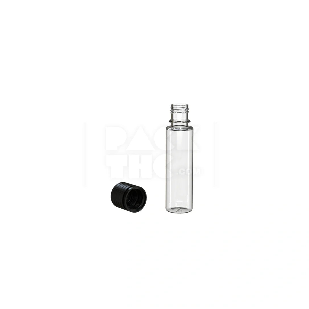 20ml spiral cr bottle clear natural black cap 1000 count