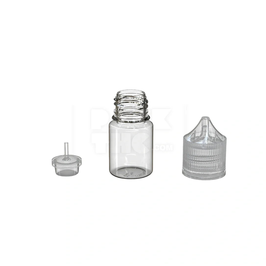 20ml stubby pet unicorn bottle cr clear natural 1000 count