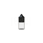 20ml stubby pet unicorn bottle cr clear natural black cap 1000 count
