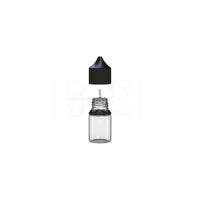 20ml stubby pet unicorn bottle cr clear natural black cap 1000 count