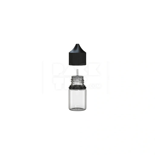 20ml stubby pet unicorn bottle cr clear natural black cap 1000 count