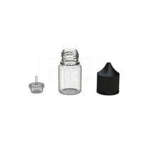 20ml stubby pet unicorn bottle cr clear natural black cap 1000 count