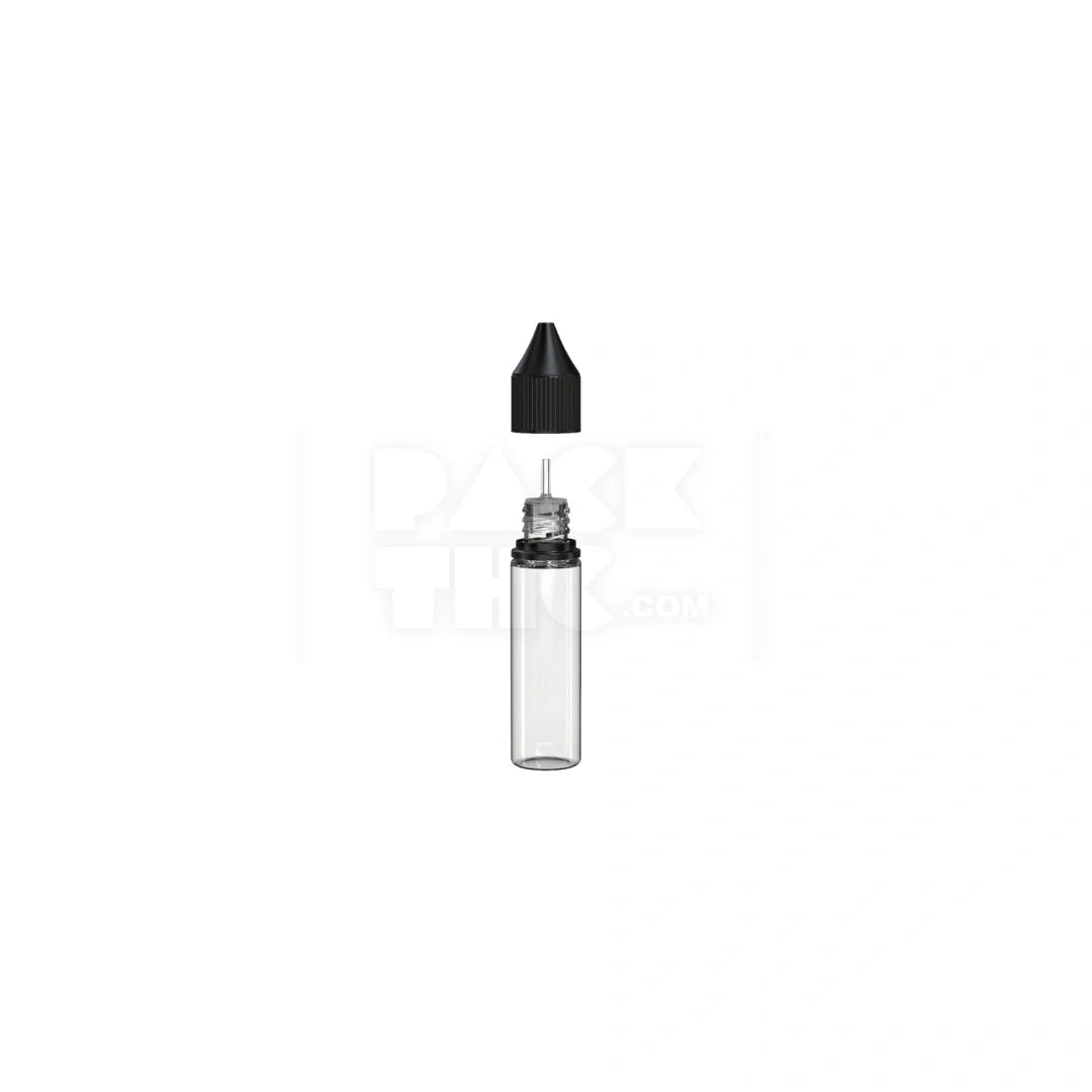 20ml v3 pet unicorn bottle cr clear natural black cap 1000 count