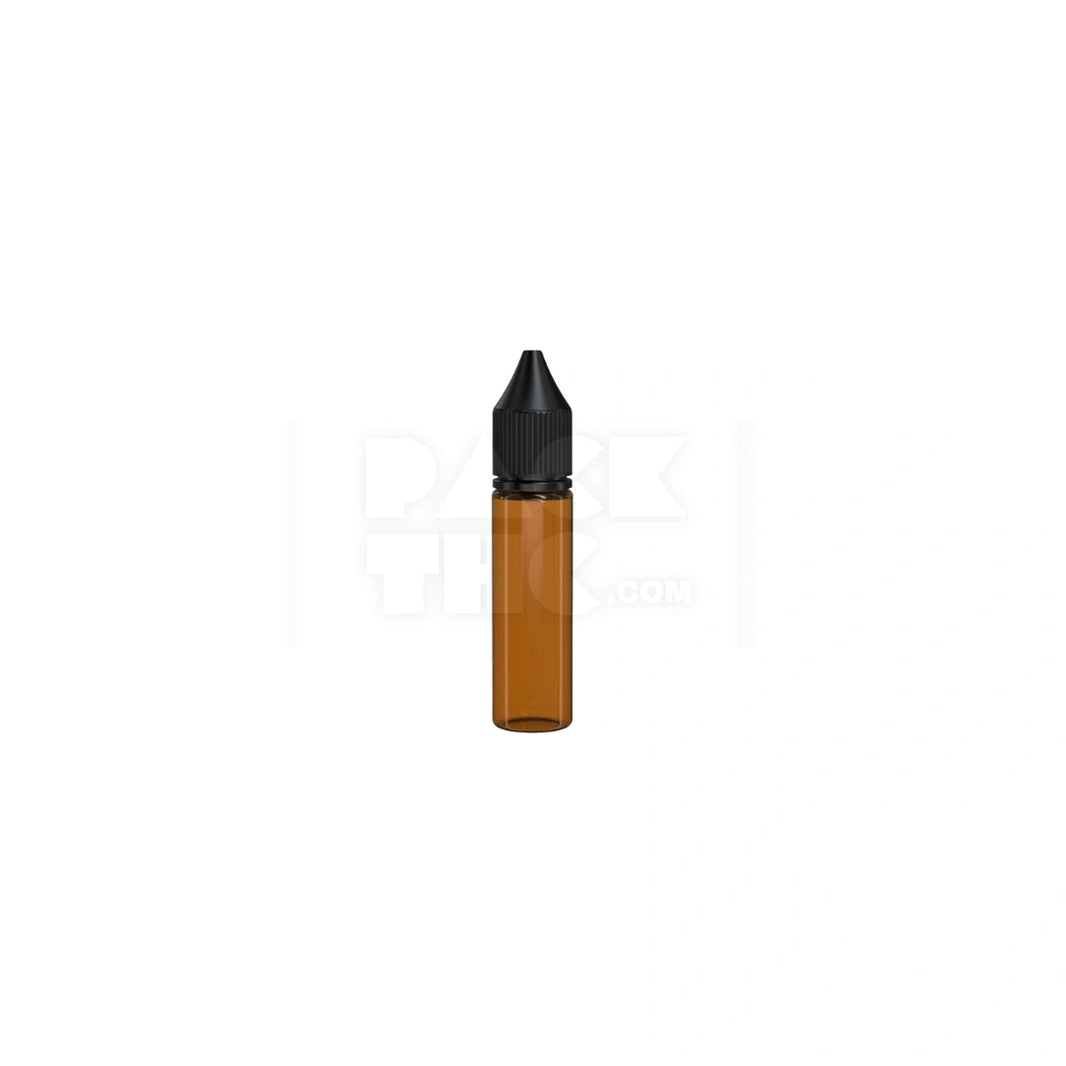 20ml v3 pet unicorn bottle cr translucent amber black cap 1000 count