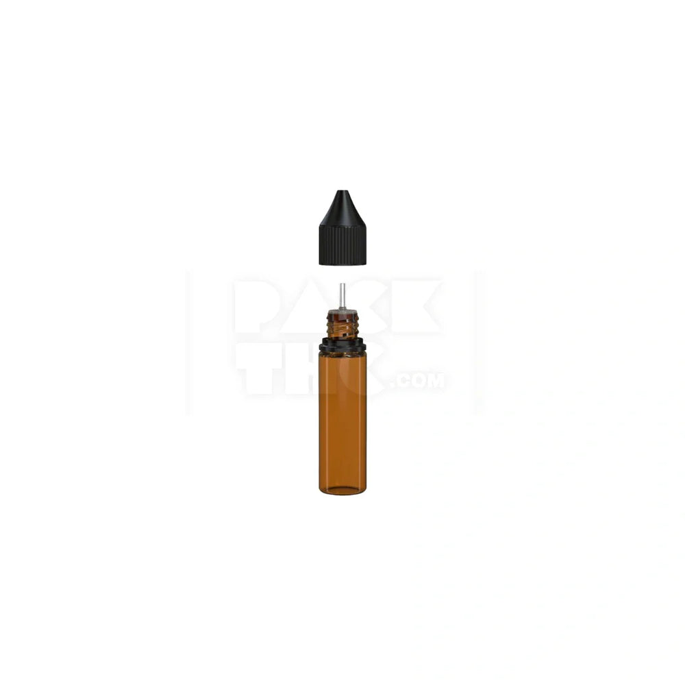 20ml v3 pet unicorn bottle cr translucent amber black cap 1000 count